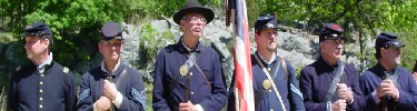 Photo of Civil War reenactors at lock 15